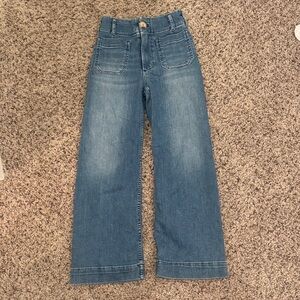 Maeve Light Blue High Rise Crop Jeans